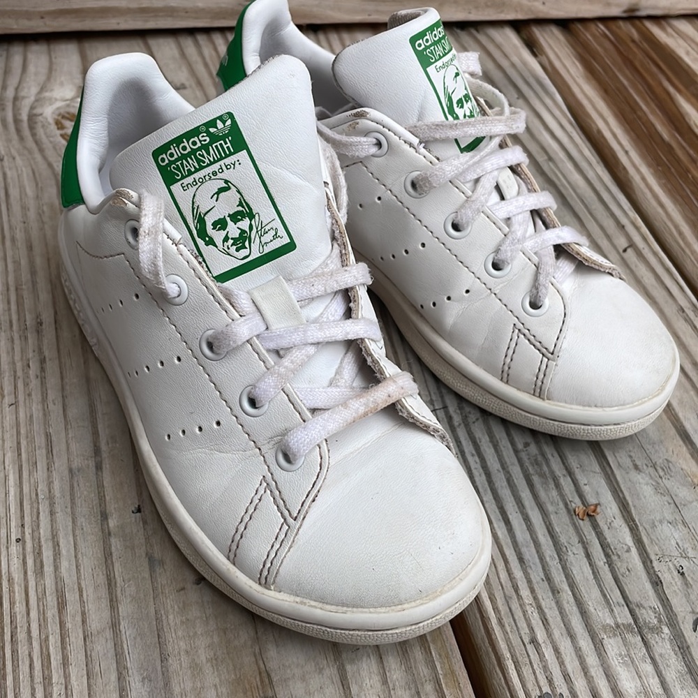 Adidas Stan Smith Sneakers White/Green KIDS Size 11